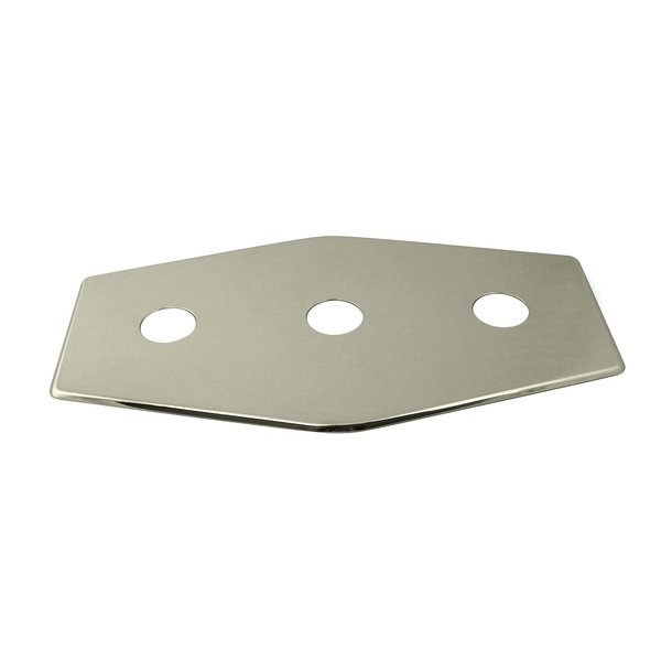 Westbrass Three-Hole Remodel Plate in Polished Nickel D505-05